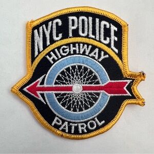 NYC Police Highway Patrol Patch - Black and Yellow